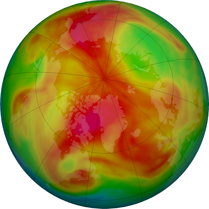 Arctic ozone map for 15 March 2018